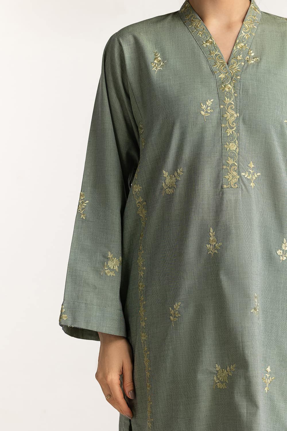Yarn-dyed Embroidered Co-Ord Set