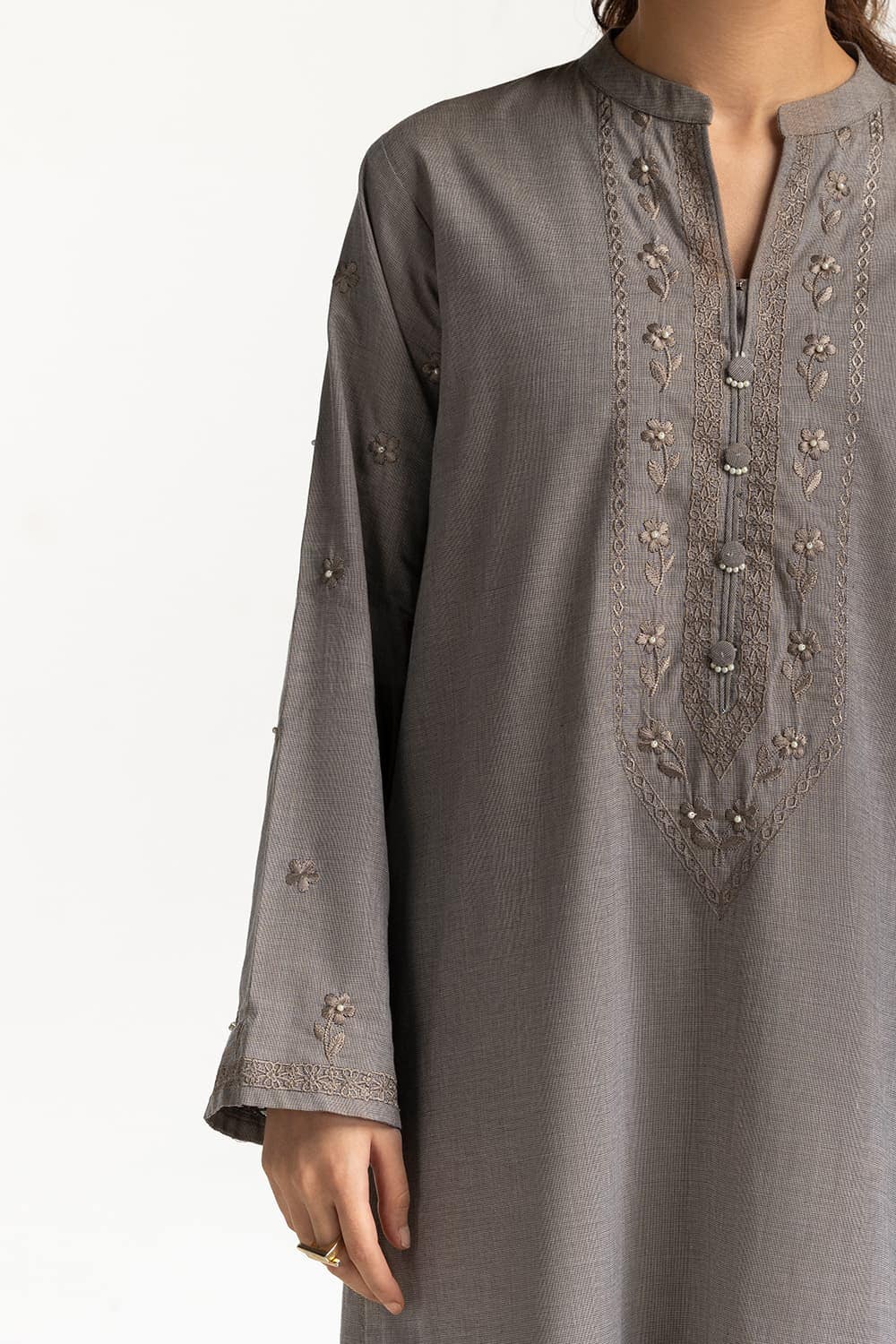 Yarn-dyed Embroidered Co-Ord Set