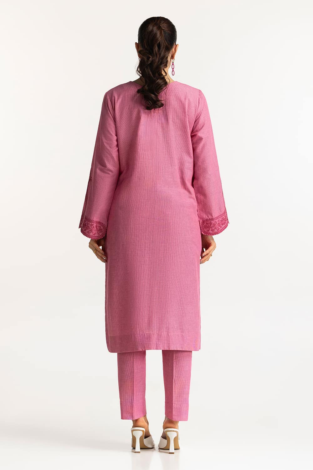 Yarn-dyed Embroidered Co-Ord Set