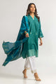 Dyed Jacquard Shirt With Dupatta