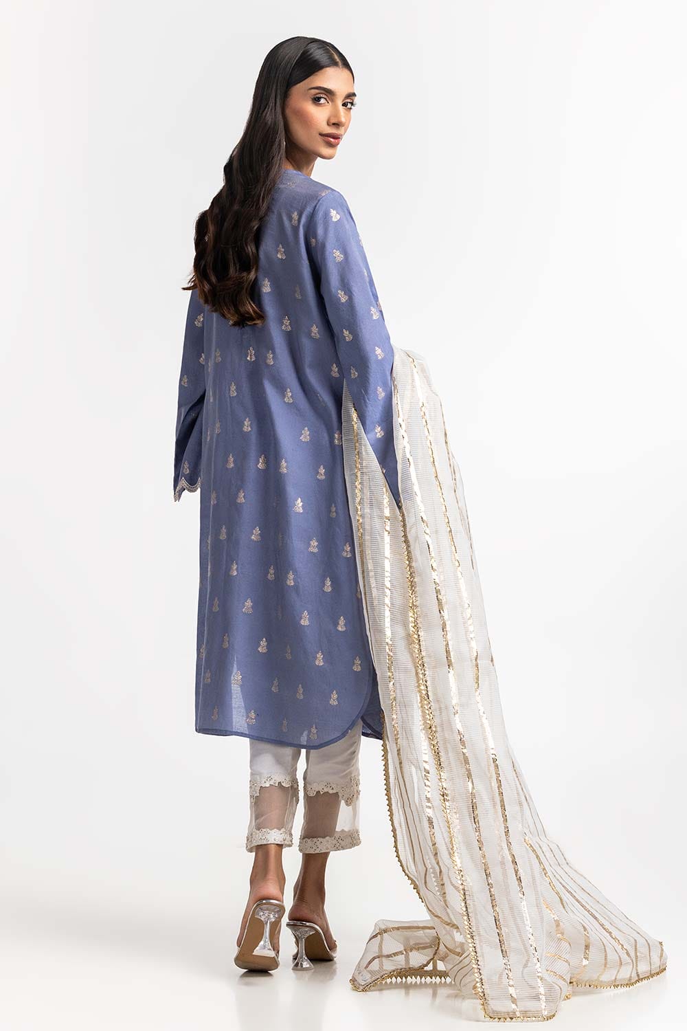 Dyed Jacquard Embroidered Shirt