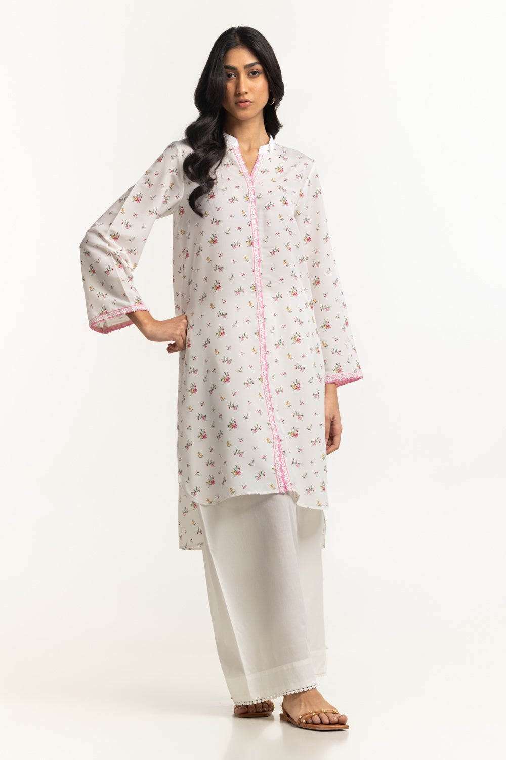poly-cambric Printed Shirt