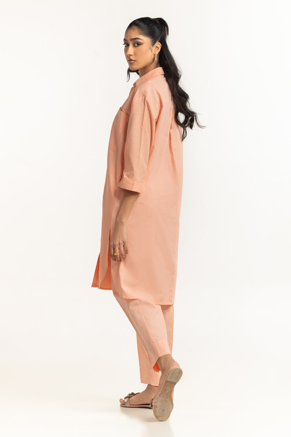 Yarn-dyed Button Down Co-Ord Set