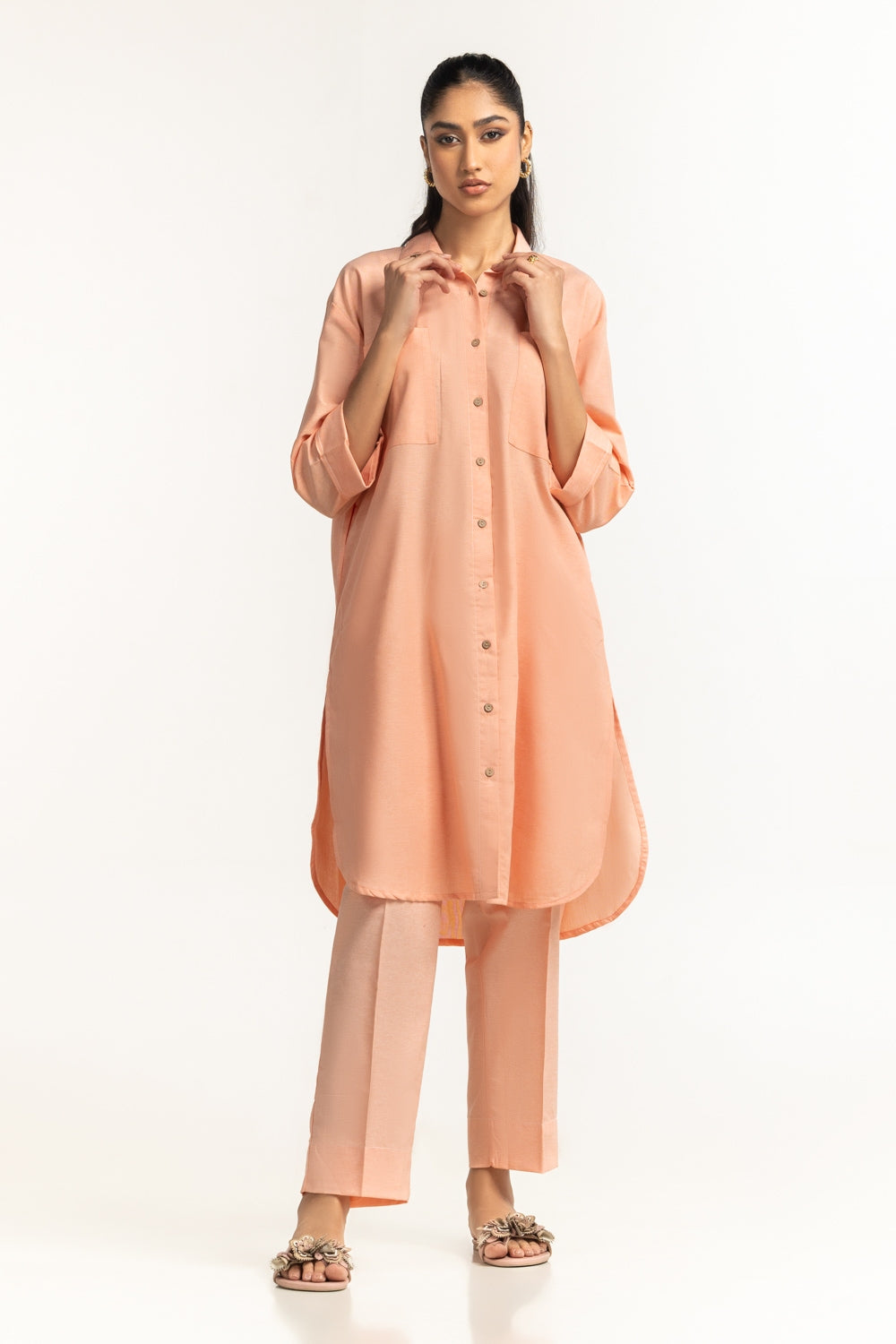 Yarn-dyed Button Down Co-Ord Set