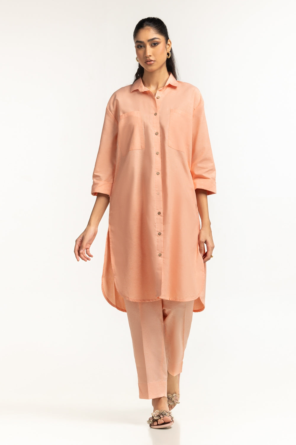 Yarn-dyed Button Down Co-Ord Set