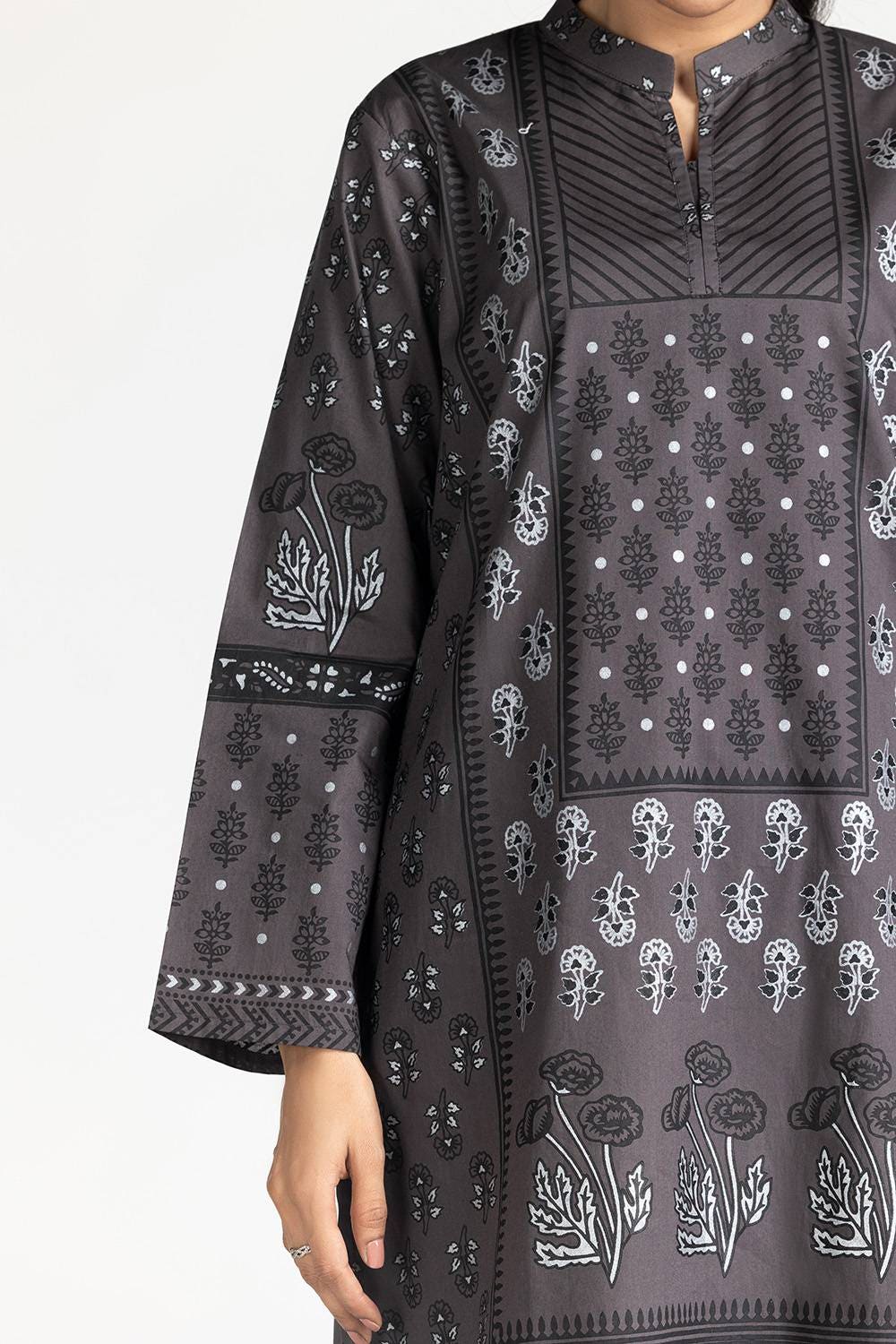 Cambric Block Printed Shirt And Dyed Trouser