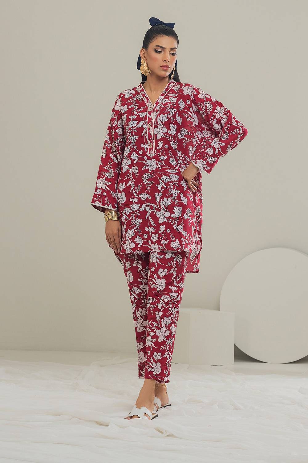 Poly Cambric Printed Co-Ord Set