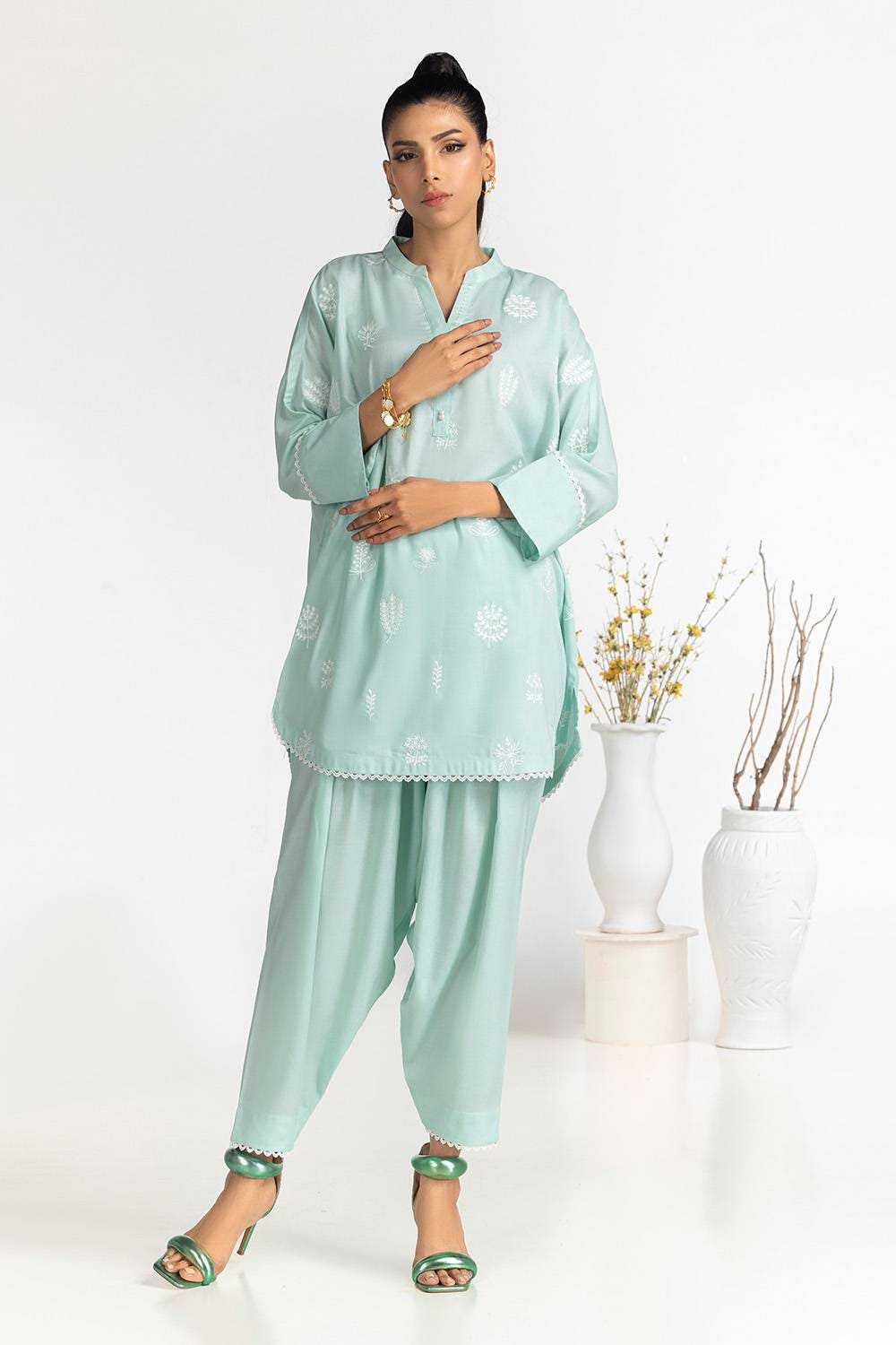 Viscose Embroidered Co-Ord Set