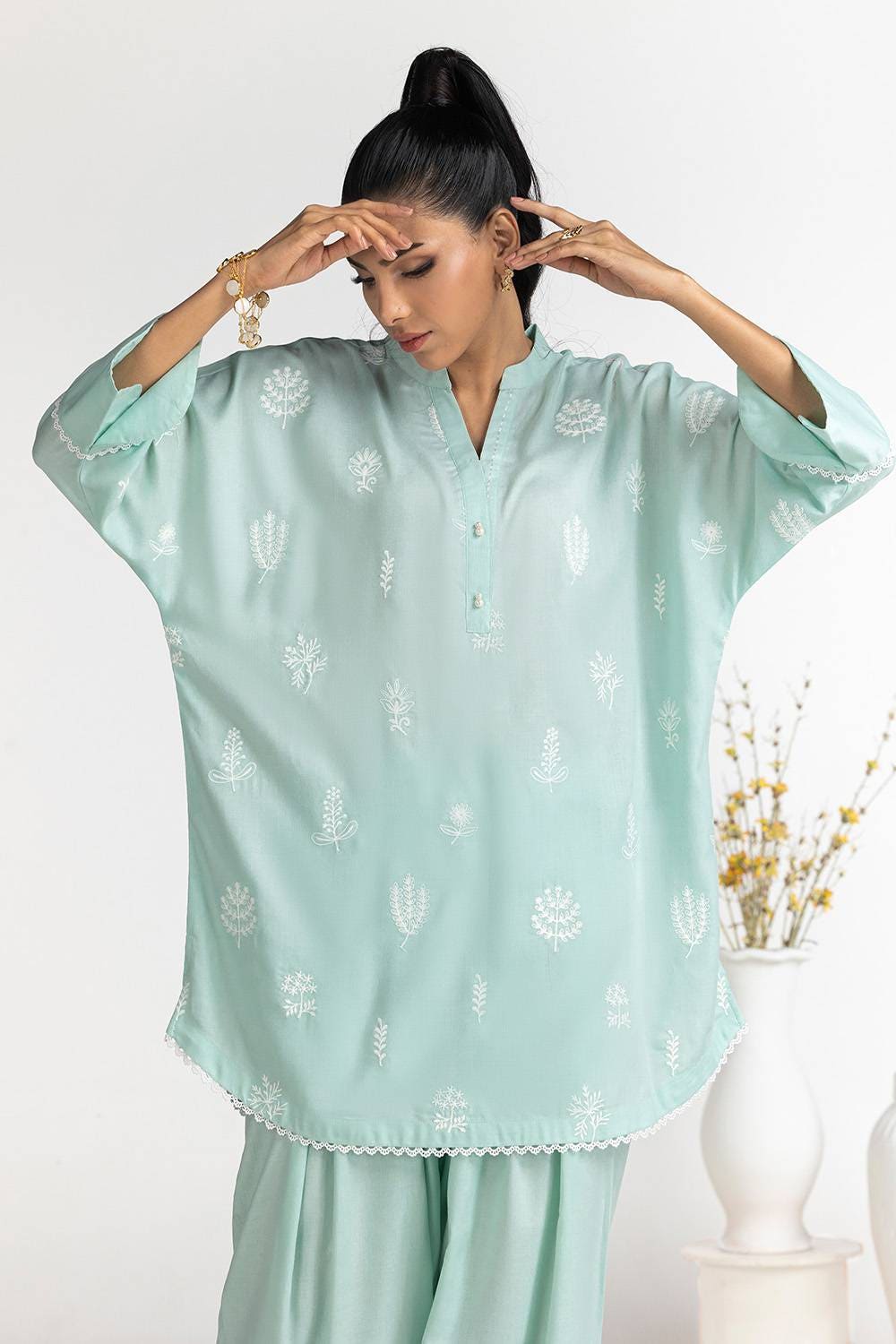Viscose Embroidered Co-Ord Set