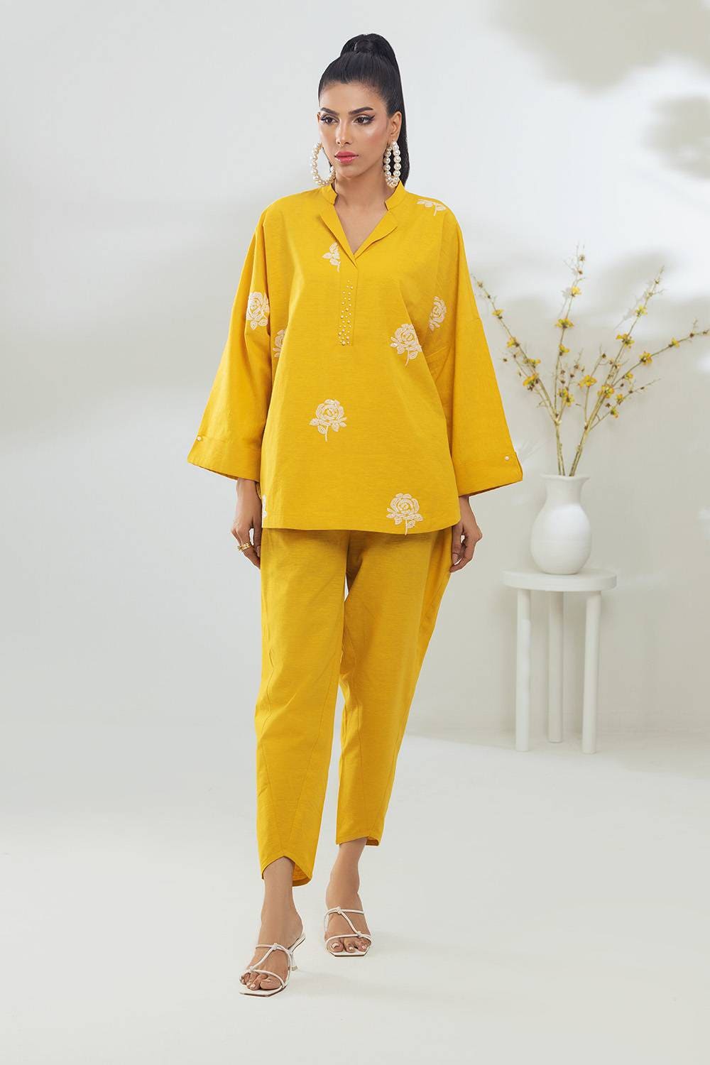 Poly Viscose Embroidered Co-Ord Set