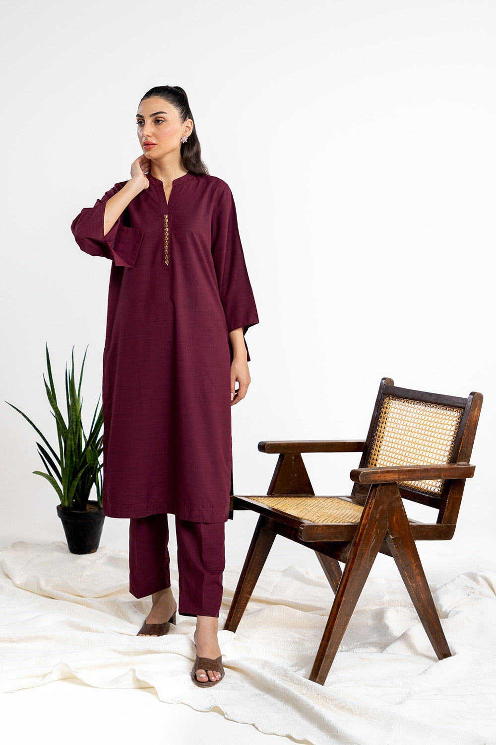 Dobby Embellished Co-Ord Set