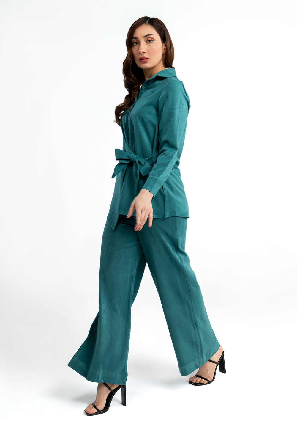 Peach Wool Dyed Co-Ord Set