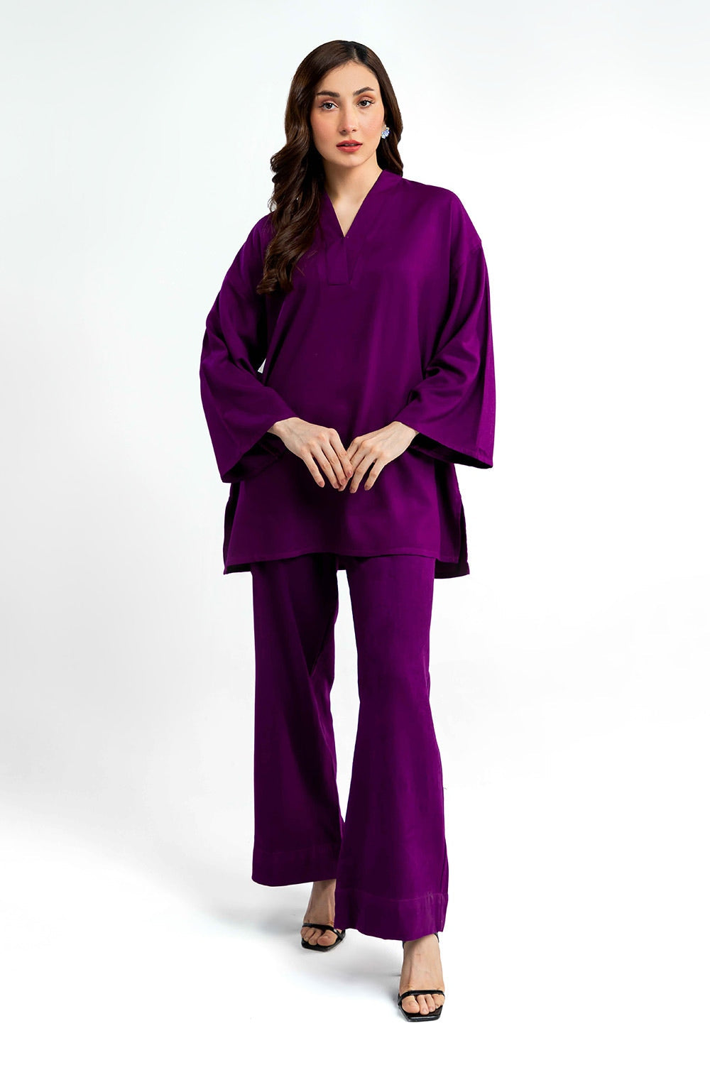 Peach Wool Dyed Co-Ord Set