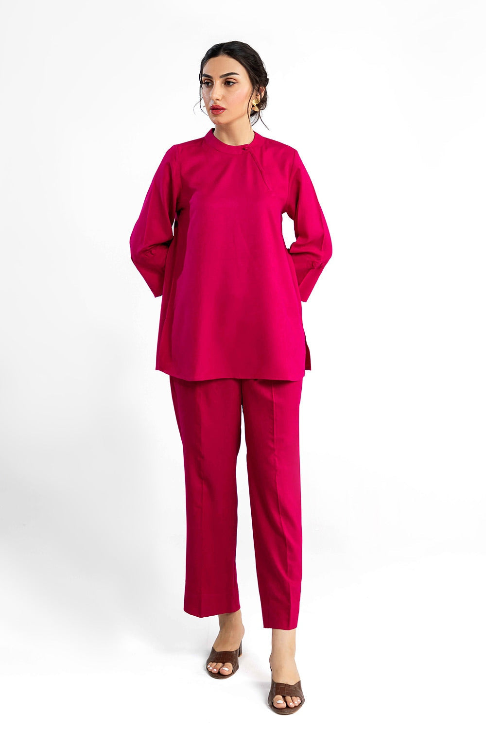 Peach Wool Dyed Co-Ord Set