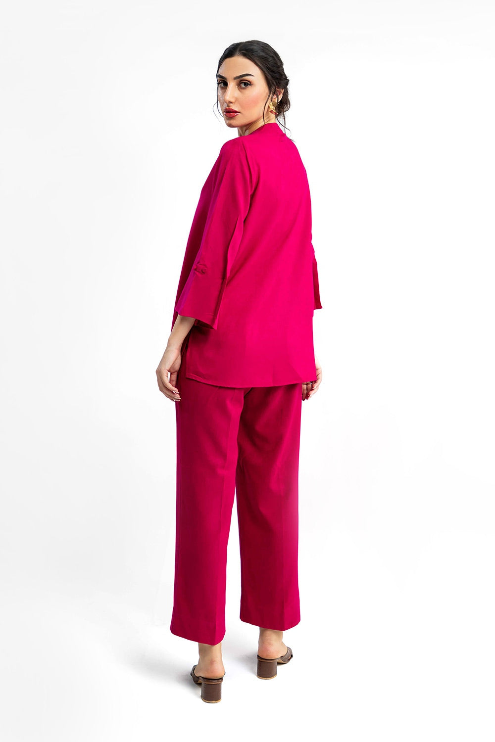 Peach Wool Dyed Co-Ord Set