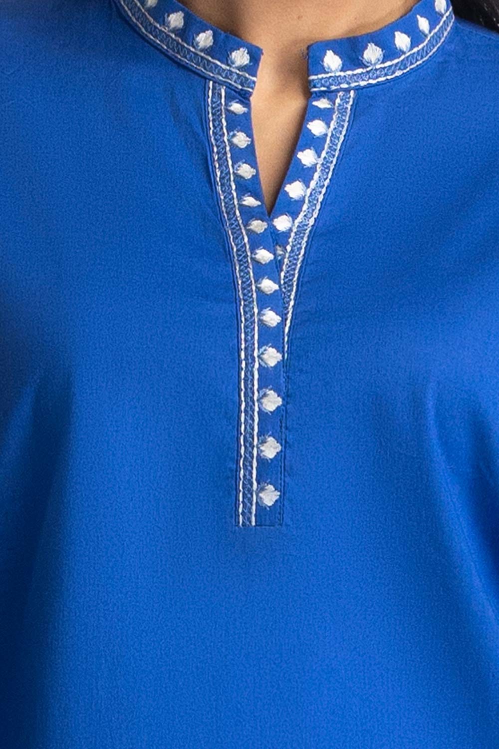 Yarn Dyed Embroidered Shirt And Dyed Trouser