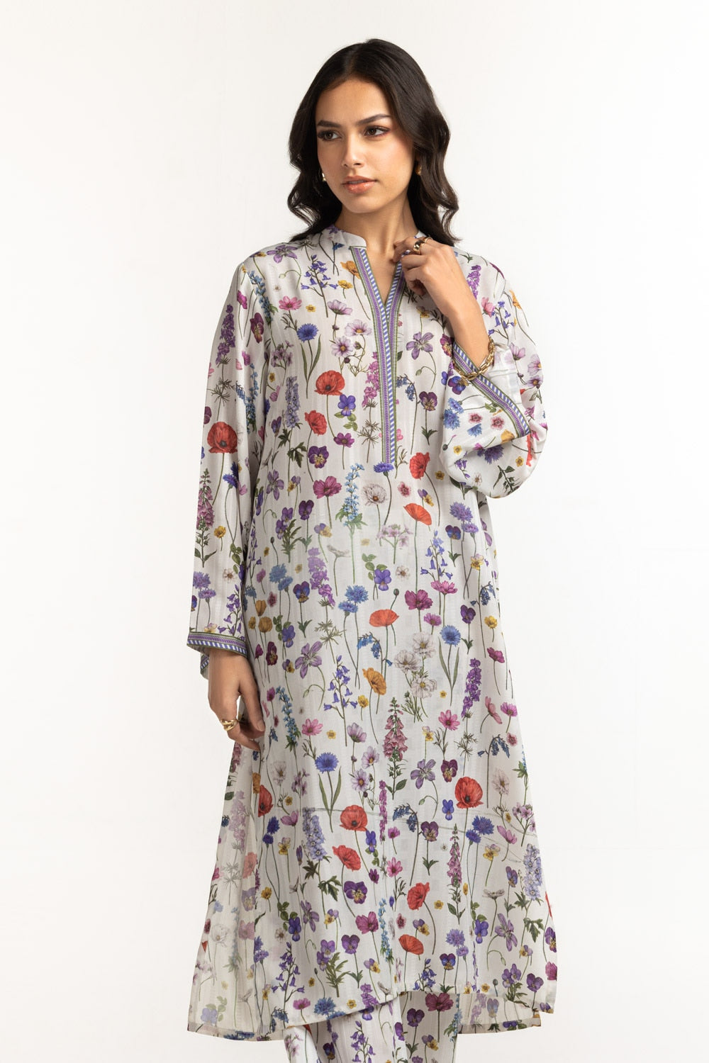 Leno Dobby Texture Printed Co-Ord Set