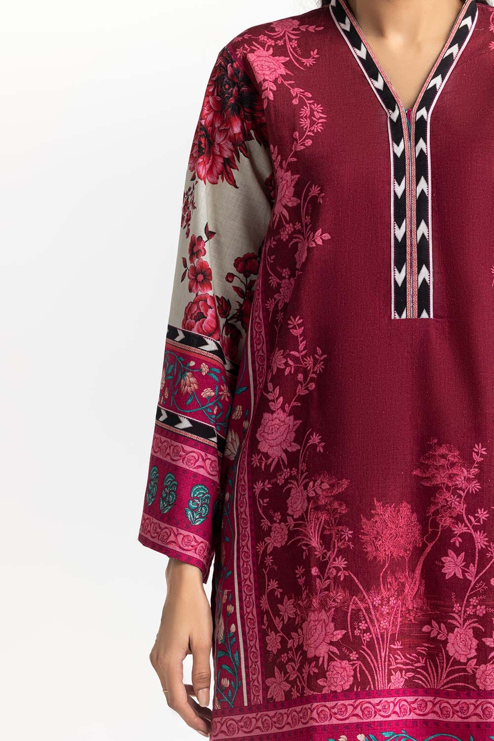 3 Piece Cross Slub Print Suit