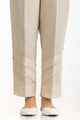 Beige Khaddar Embellished Trouser