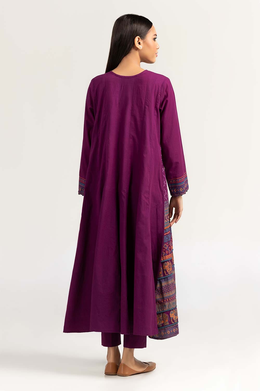 Printed Cambric Long Shirt Trousers