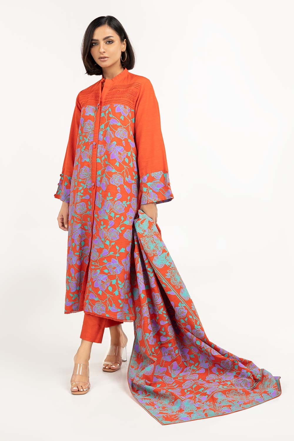 Screen Printed Khaddar Suit