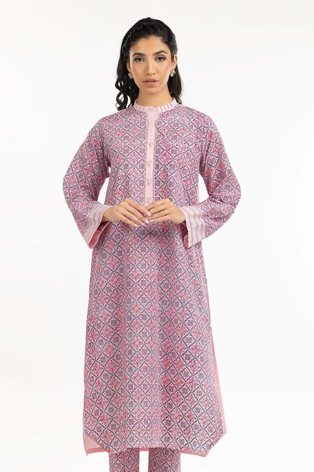 Printed Cambric Shirt With Trousers