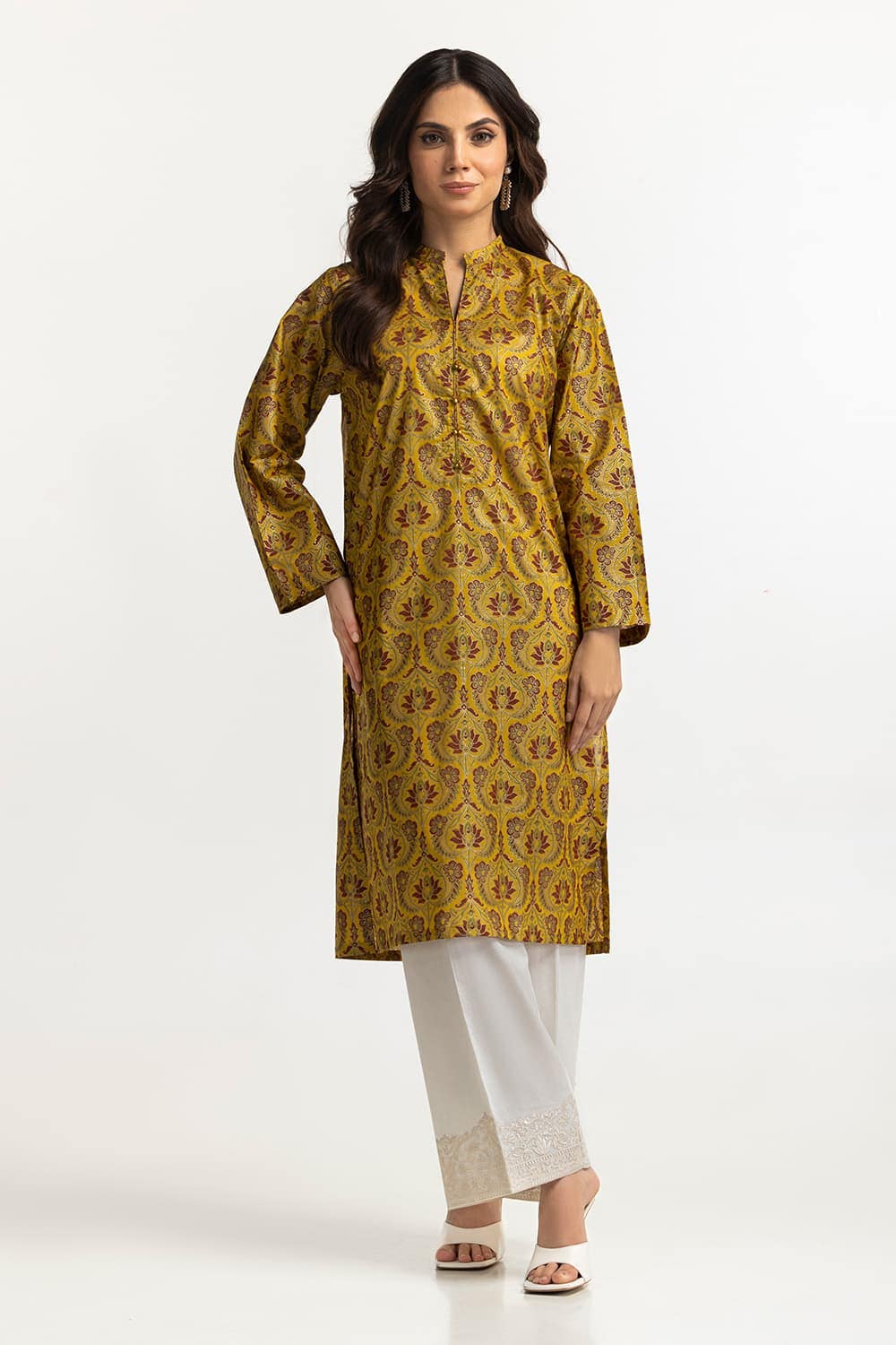 Lawn Gold Printed Shirt