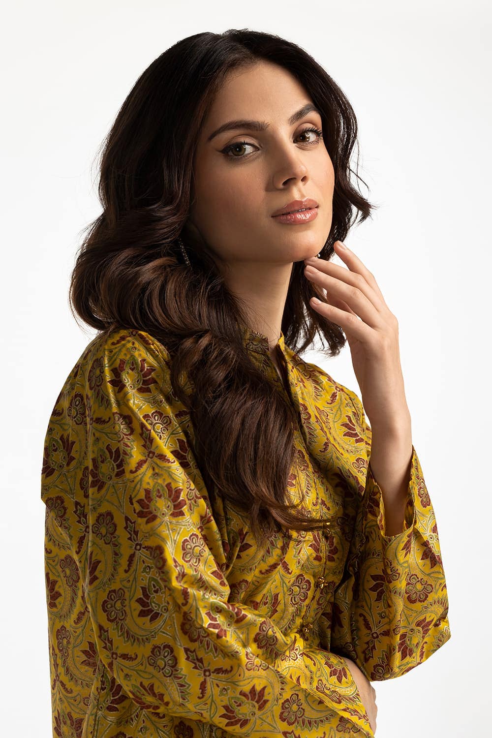 Lawn Gold Printed Shirt