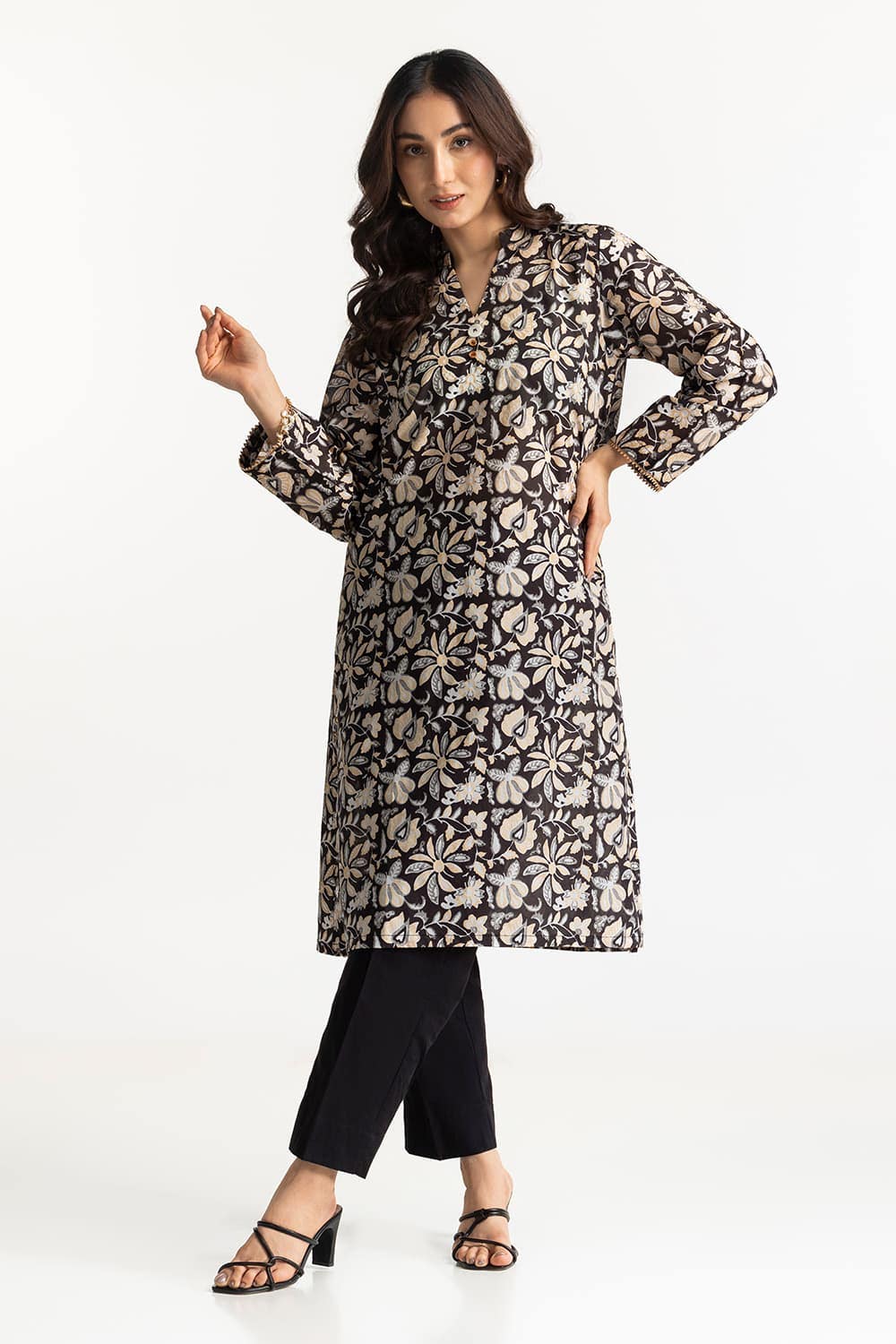 Lawn Gold Printed Shirt