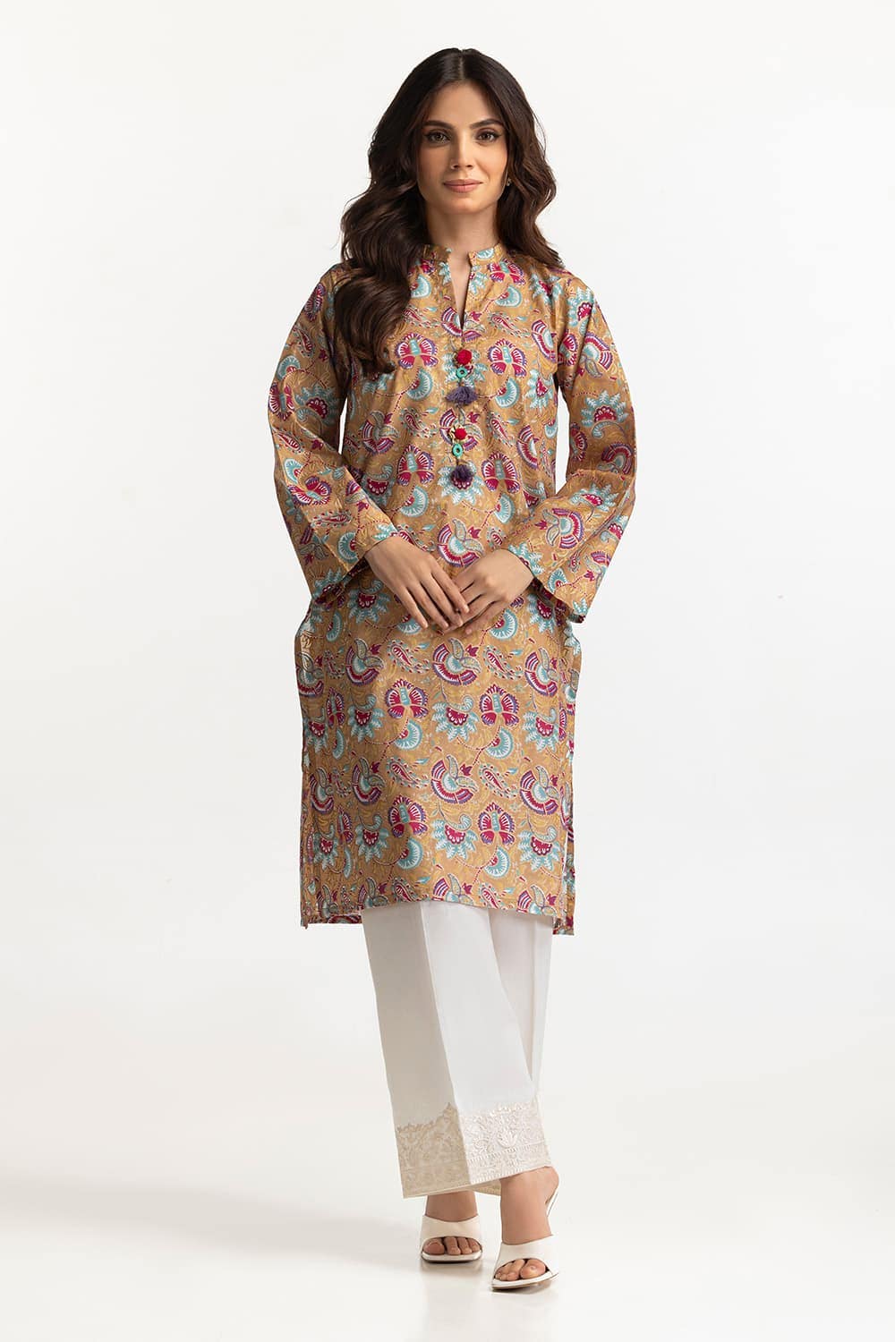 Lawn Gold Printed Shirt