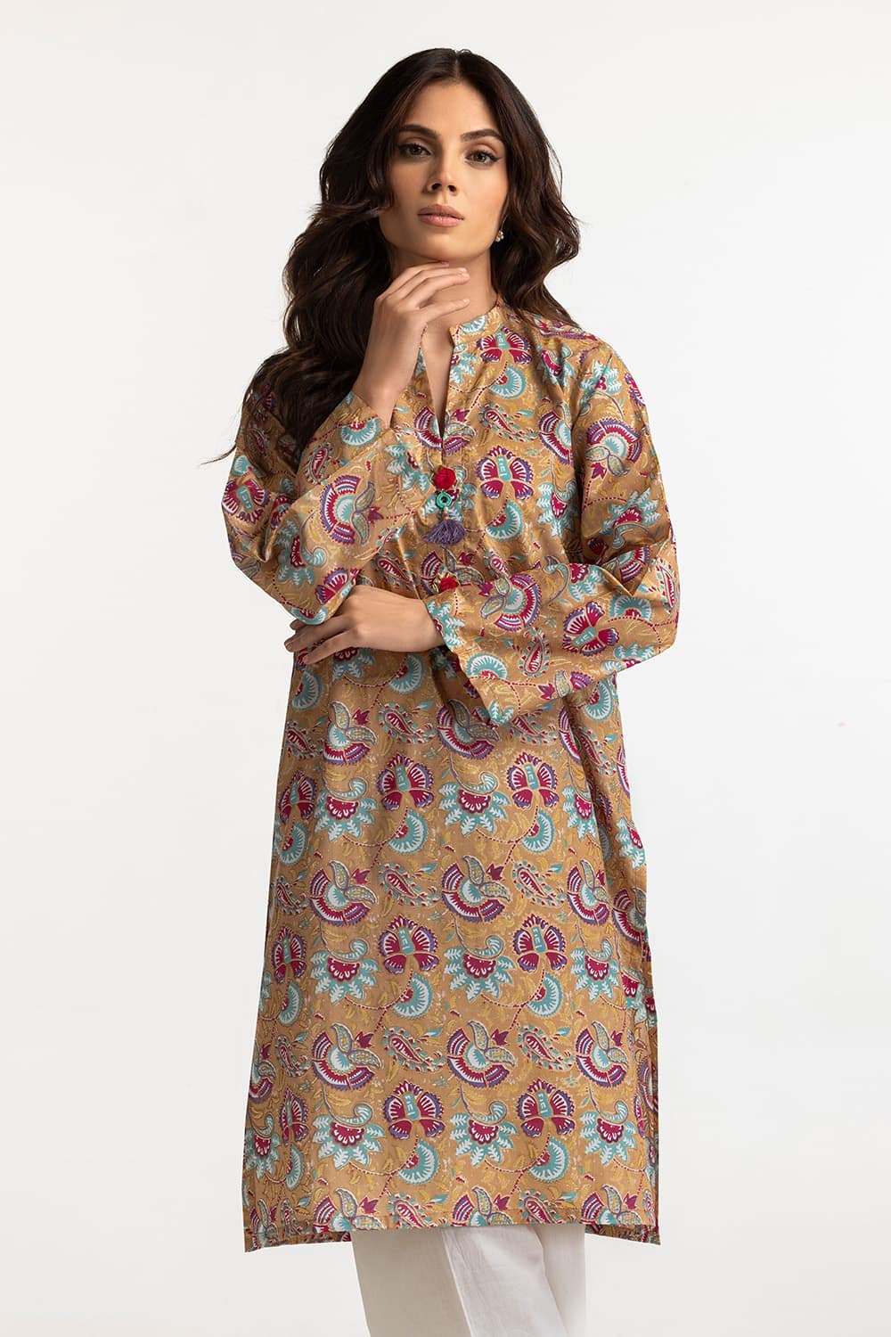 Lawn Gold Printed Shirt