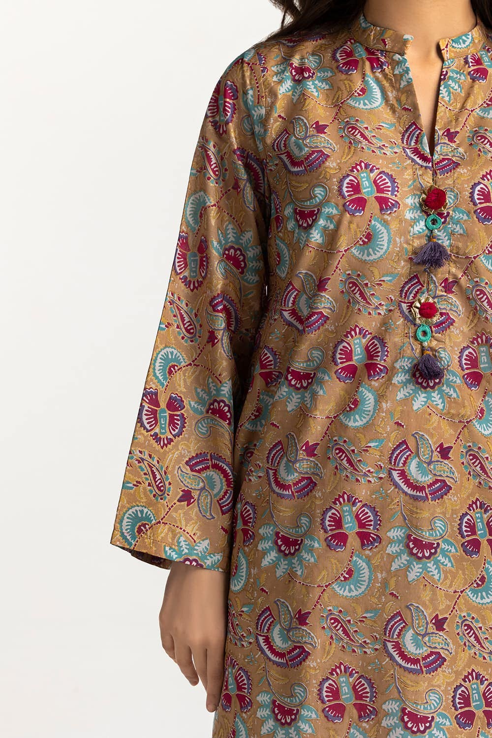 Lawn Gold Printed Shirt