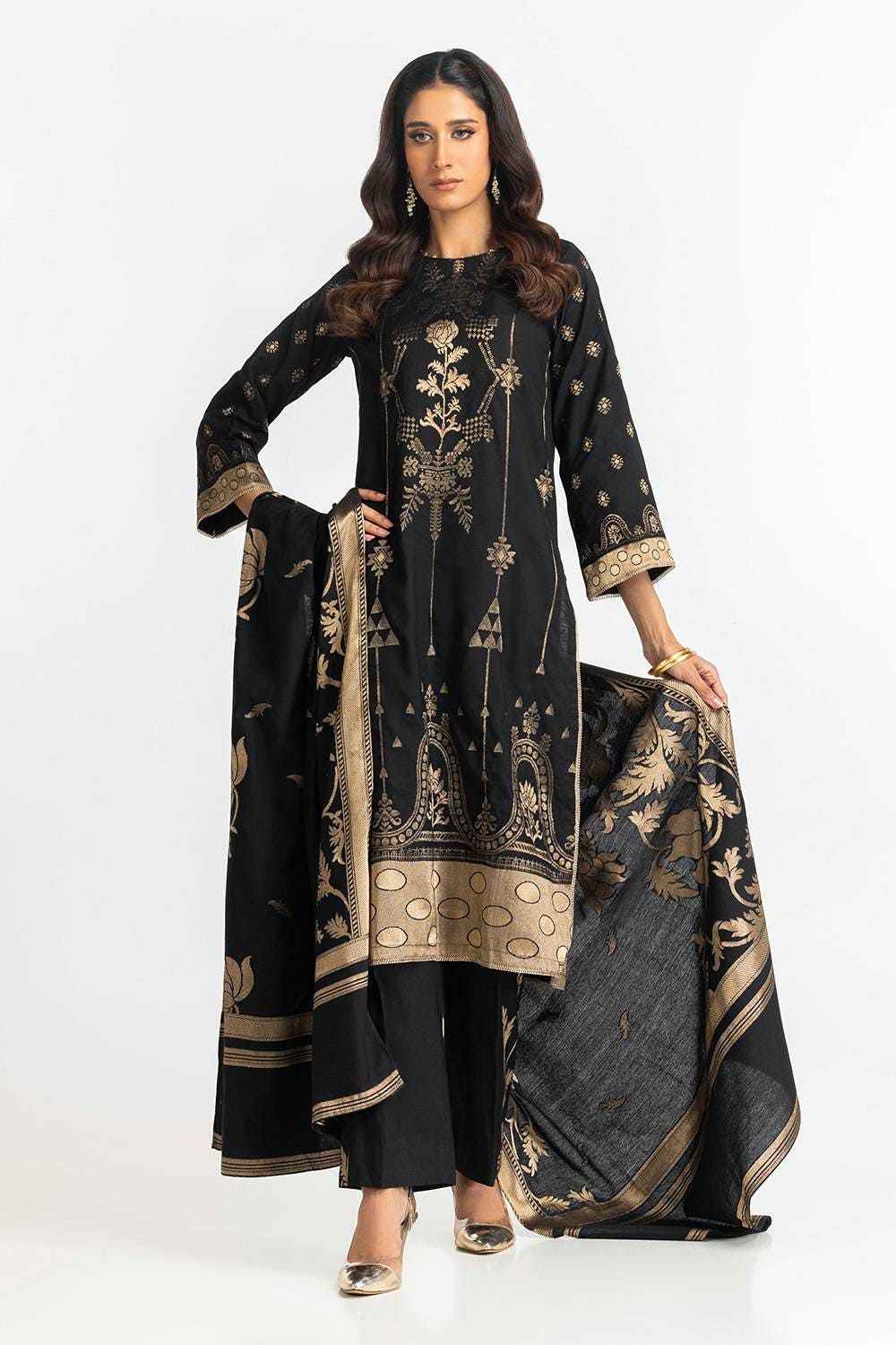3 Piece Jacquard Suit
