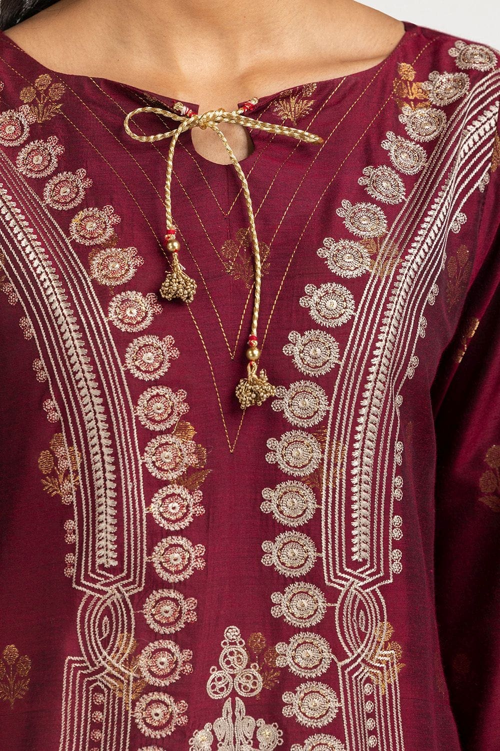 3 Piece Jacquard Embroidered Suit