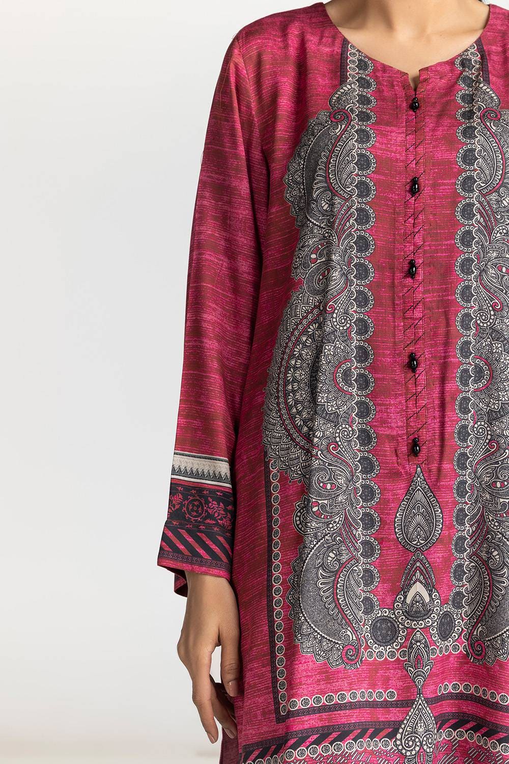 3 Piece Cotail Printed Suit