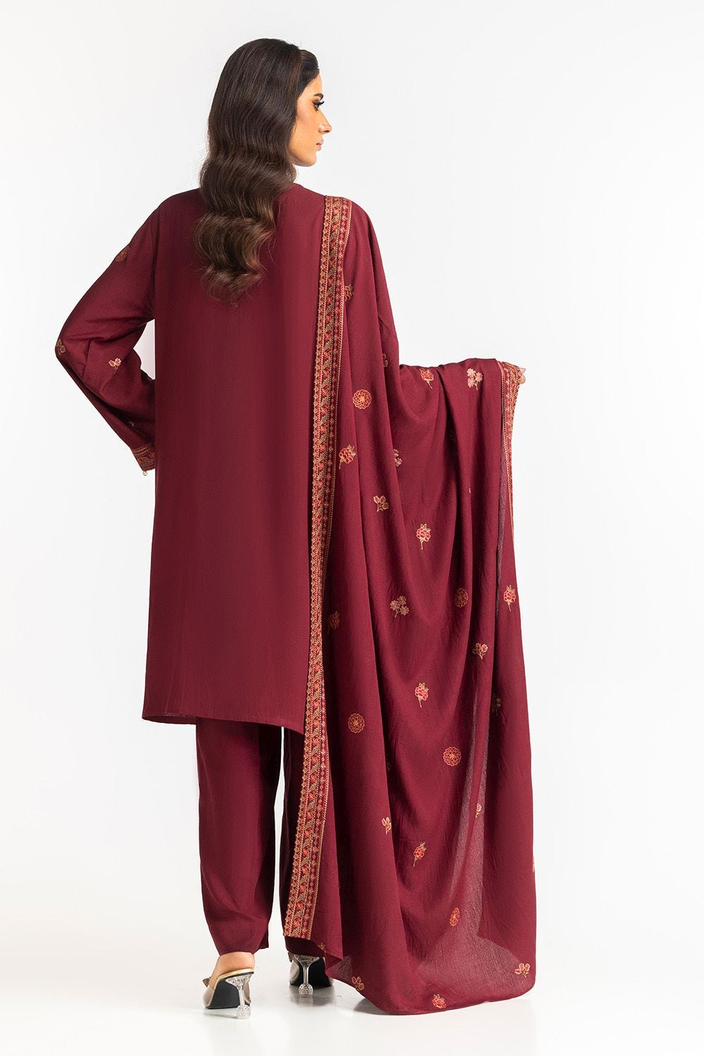 3 Piece Karandi Embroidered Suit