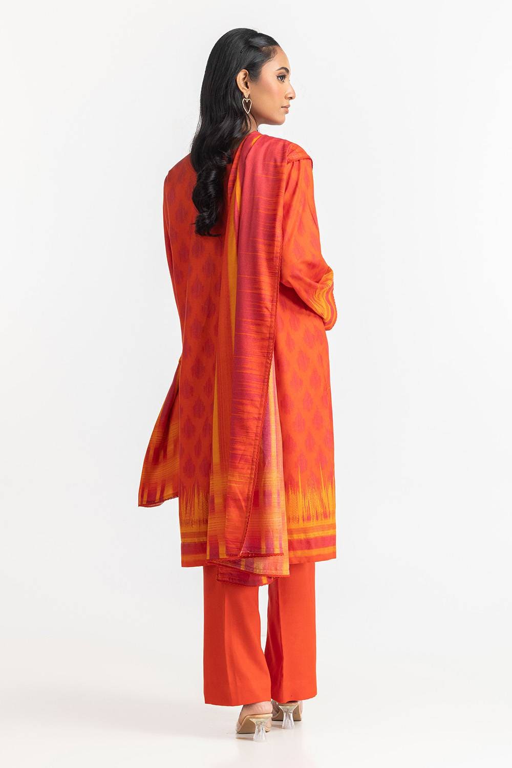 3 Piece Dhanak Printed Suit