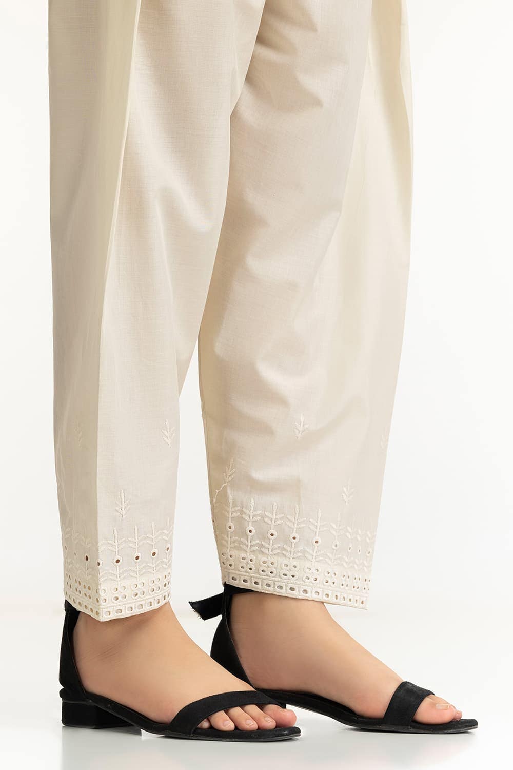 Beige Lawn Embroidered Shalwar Iusttr-42011