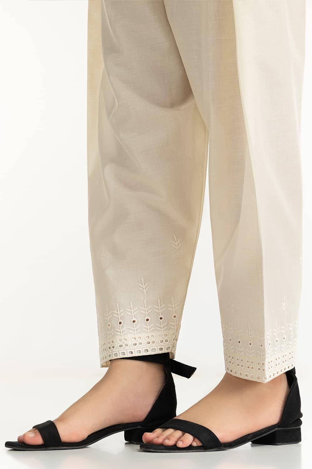 Beige Lawn Embroidered Shalwar Iusttr-42011
