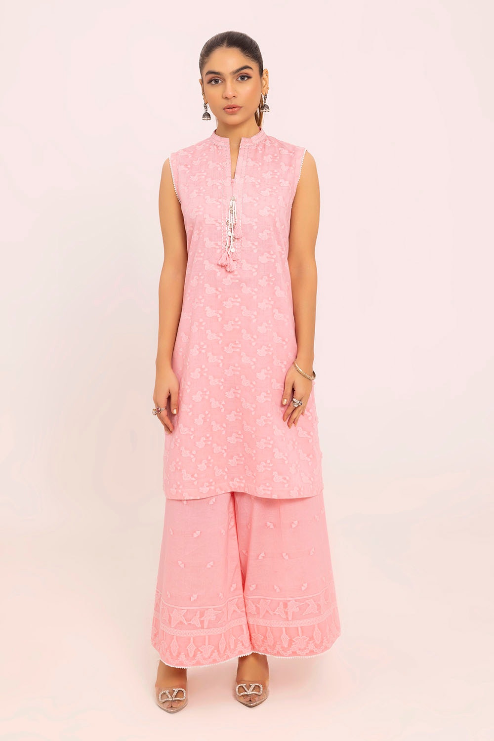 2 Piece Unstitched Jacquard Suit
