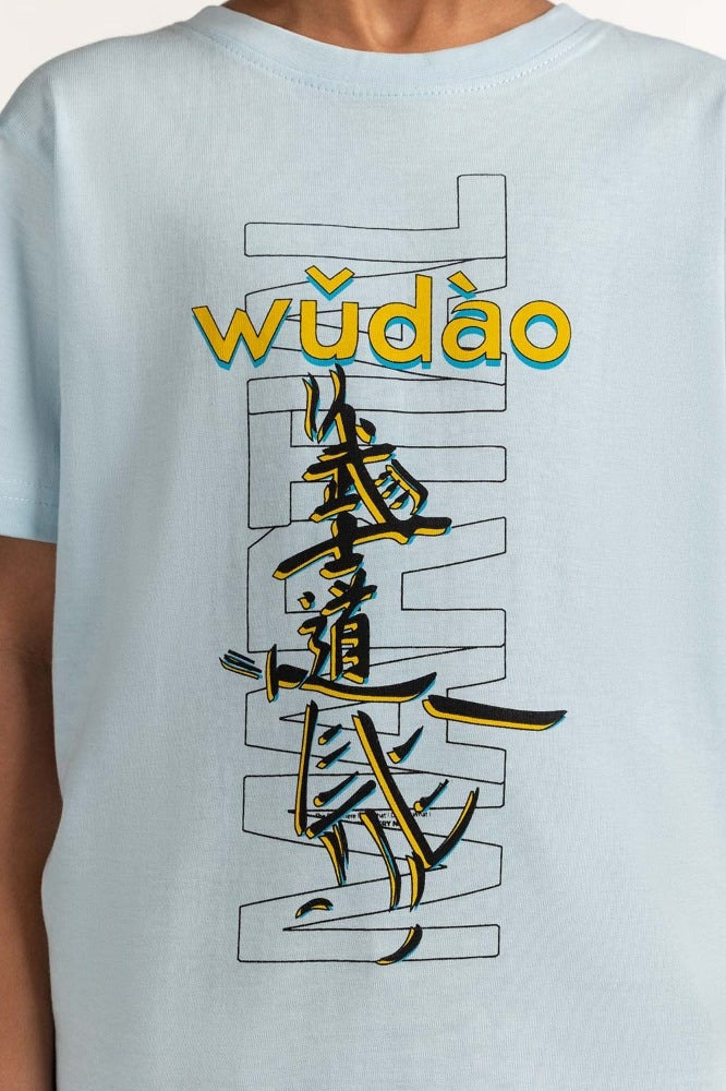 Junior Boy Blue Printed Tee