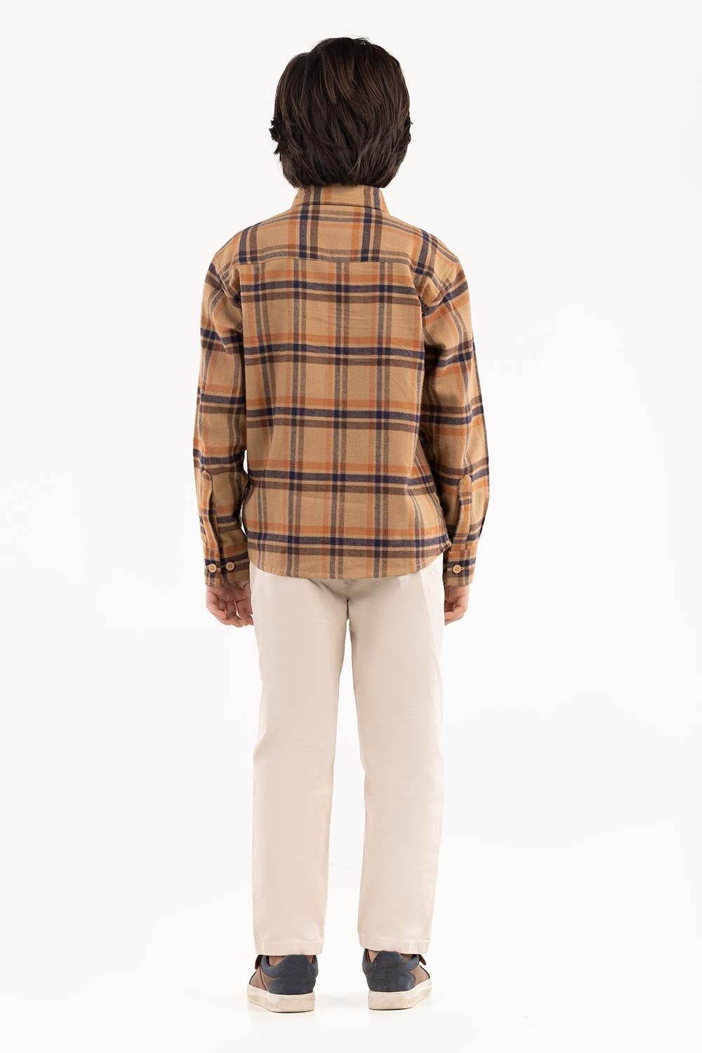 Junior Boy Khaki Casual Shirt