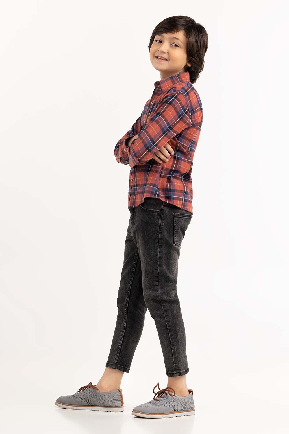 Junior Boy Salmon Casual Shirt