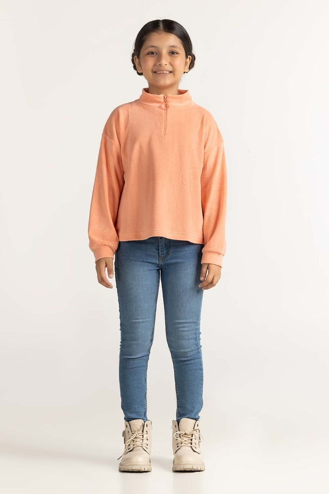Junior Girl Basic Knitted Sweatshirt