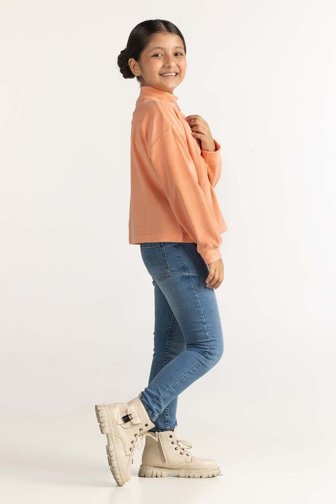 Junior Girl Basic Knitted Sweatshirt