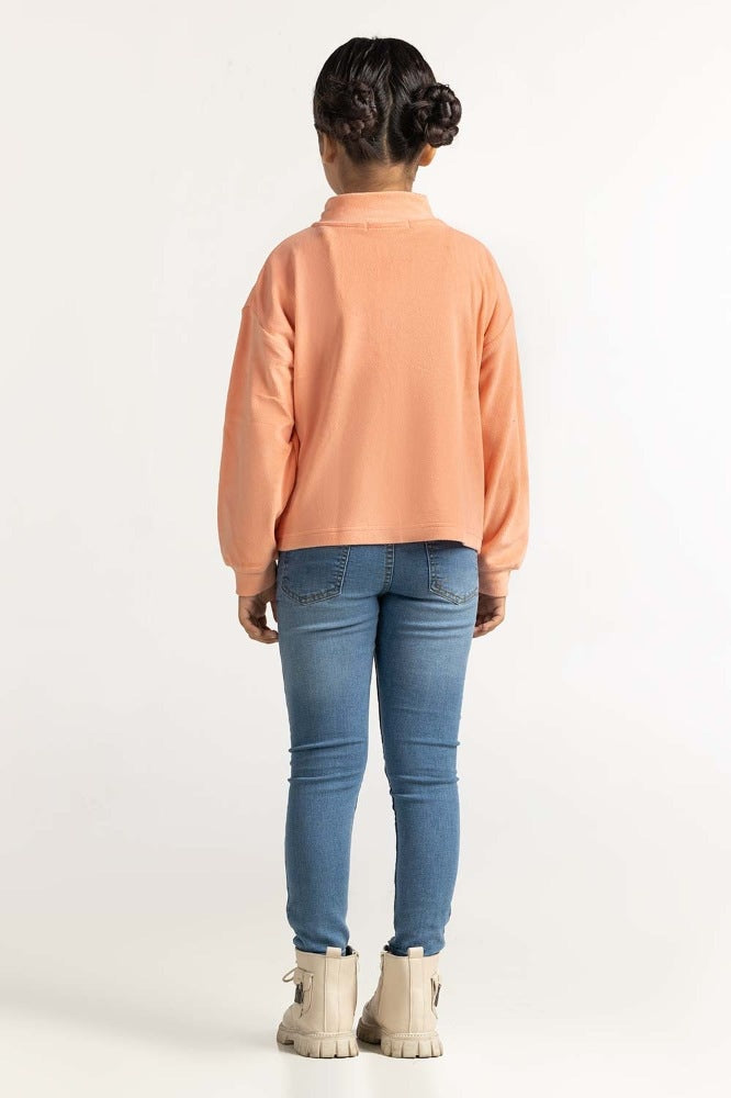Junior Girl Basic Knitted Sweatshirt