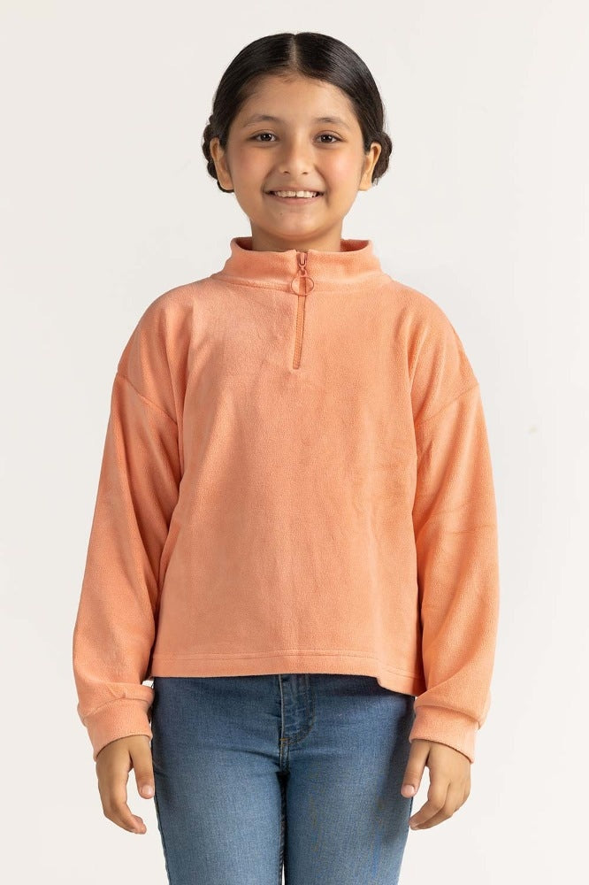 Junior Girl Basic Knitted Sweatshirt