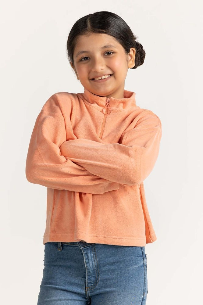 Junior Girl Basic Knitted Sweatshirt