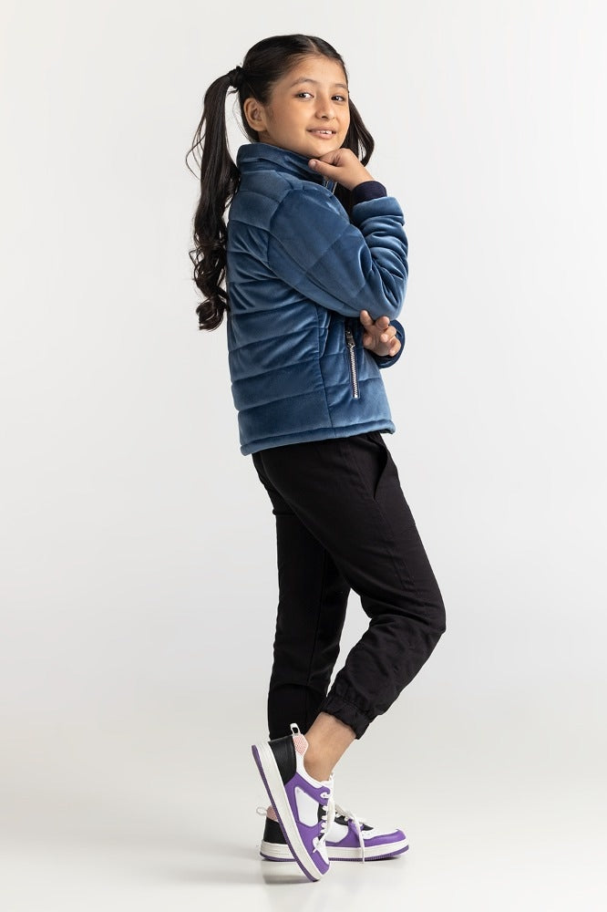 Junior Girl Dusty Blue Basic Jackets