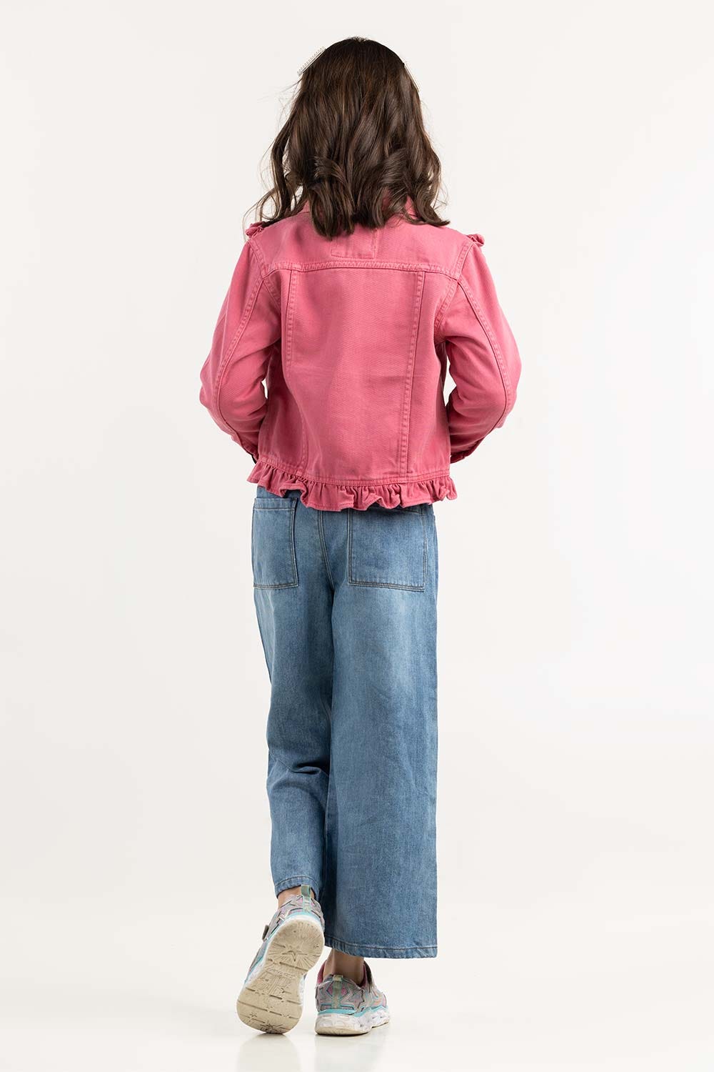 Junior Girl Pink Non Denim Jacket
